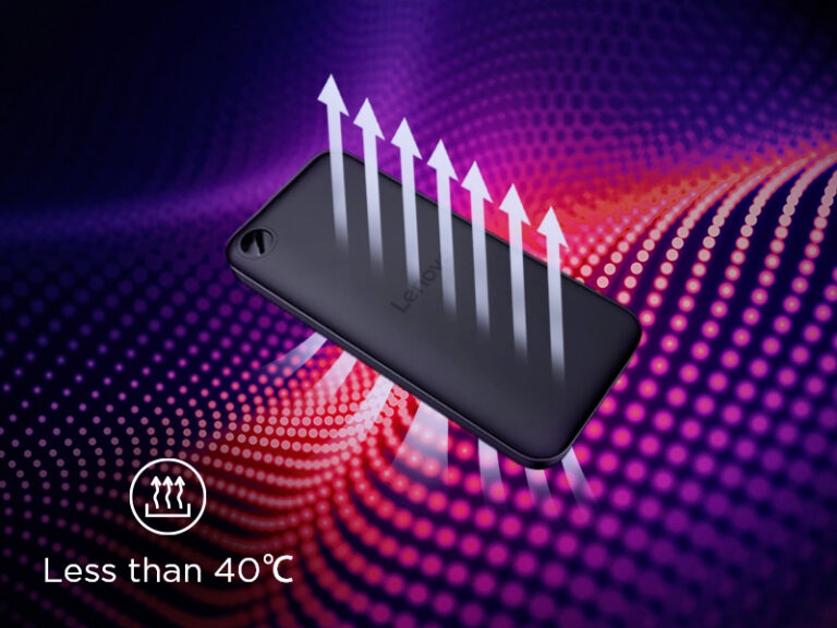 Lenovo LP100 portable SSD with stable temperature under 38°C for better performance