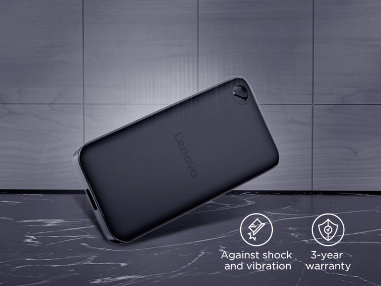 Lenovo LP100 portable SSD with durable design and 3-year warranty